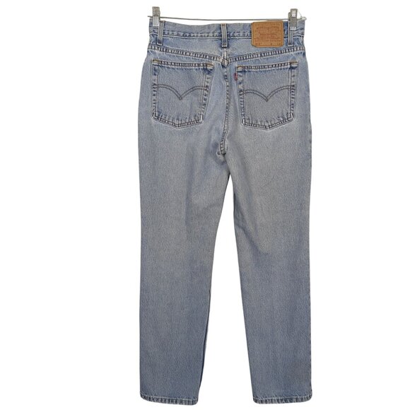 Vintage Levi's 512 Light Wash Jeans Womens 11 JR. Slim Fit Straight Leg 80s 90s - Picture 3 of 16